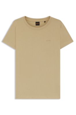 Logo-detail T-shirt in cotton jersey, Brown