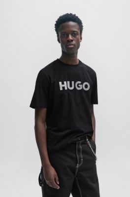 HUGO - Cotton-jersey T-shirt with 3D logo