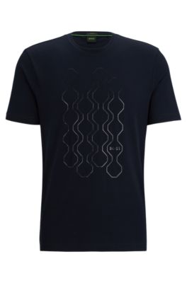 BOSS Urban Panorama Big Logo Cotton Tee - Blueberry XXL