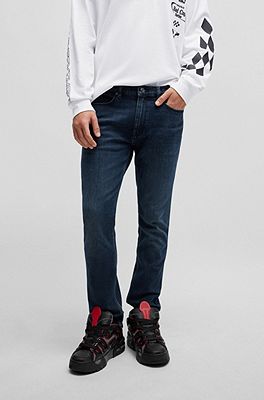 Extra-slim-fit jeans in blue super-soft denim