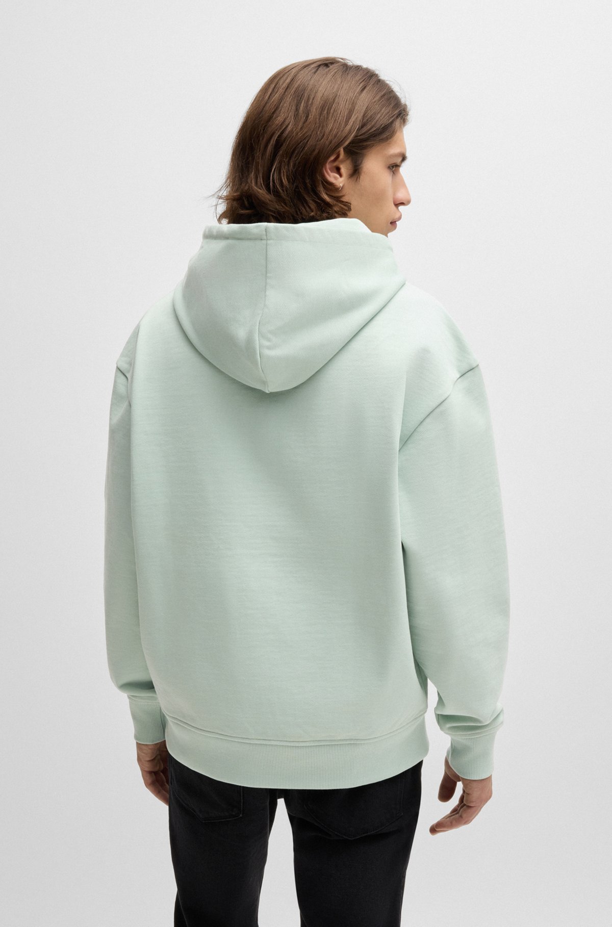 HUGO - Cotton-terry all-gender hoodie in a relaxed fit