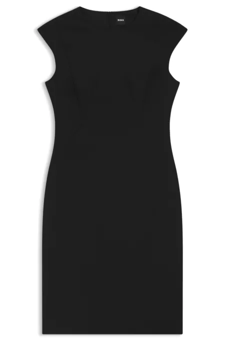 Virgin-wool dress in a slim fit