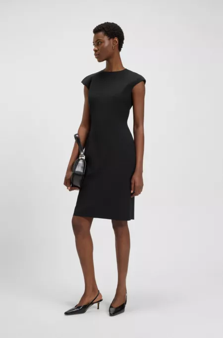 Virgin-wool dress in a slim fit