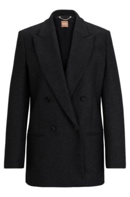 BOSS - Regular-fit jacket in wool-blend twill