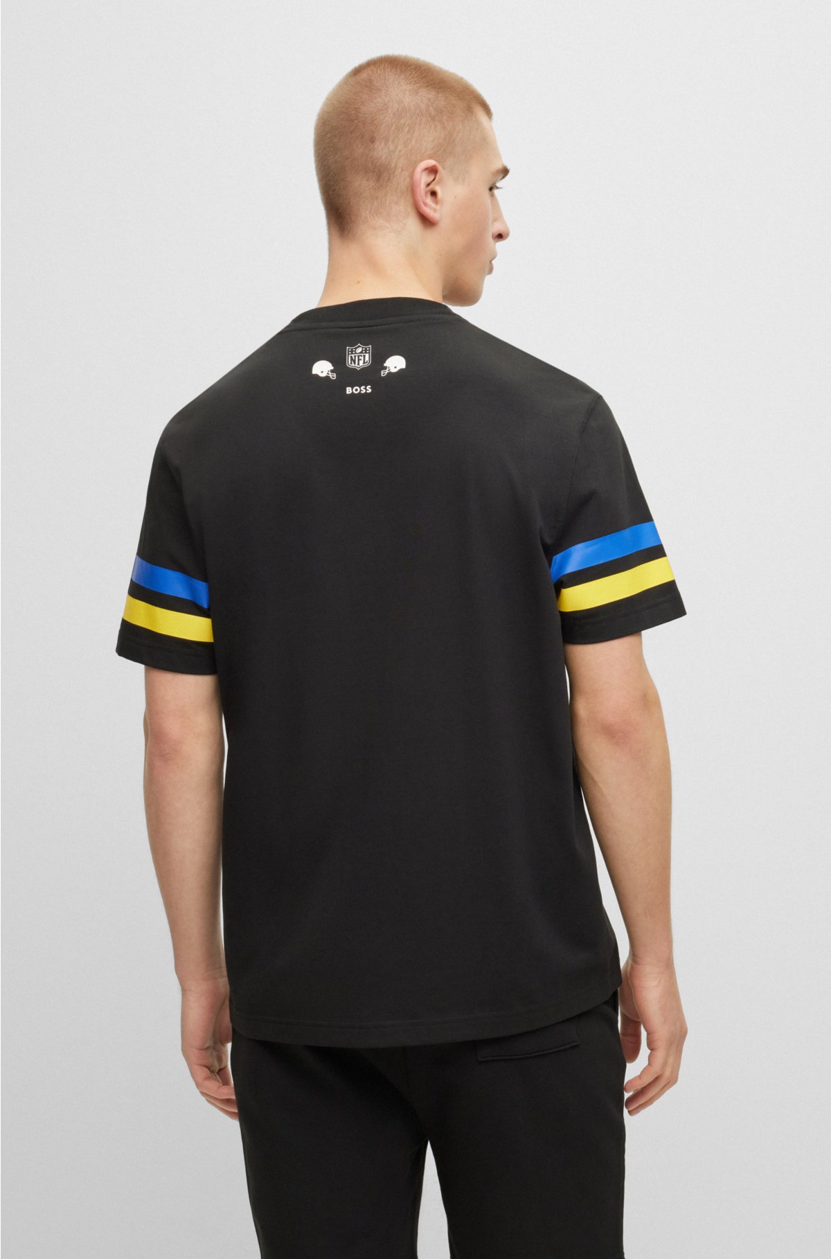BOSS x NFL cotton-blend T-shirt with collaborative branding, Rams