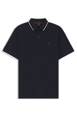 Slim-fit polo shirt in stretch-cotton piqué