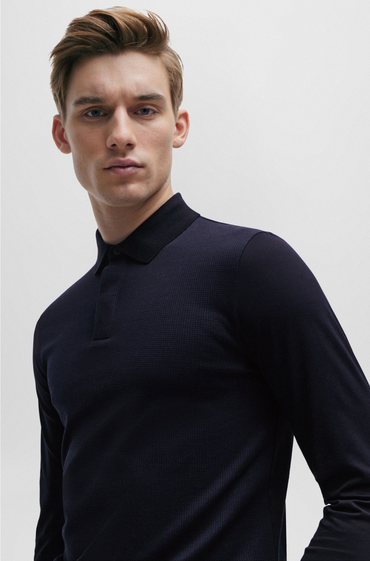 BOSS - Stretch-cotton polo shirt in a slim fit