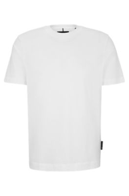 Shop Hugo Boss Porsche X Boss Mercerized-cotton T-shirt With Special Branding In White