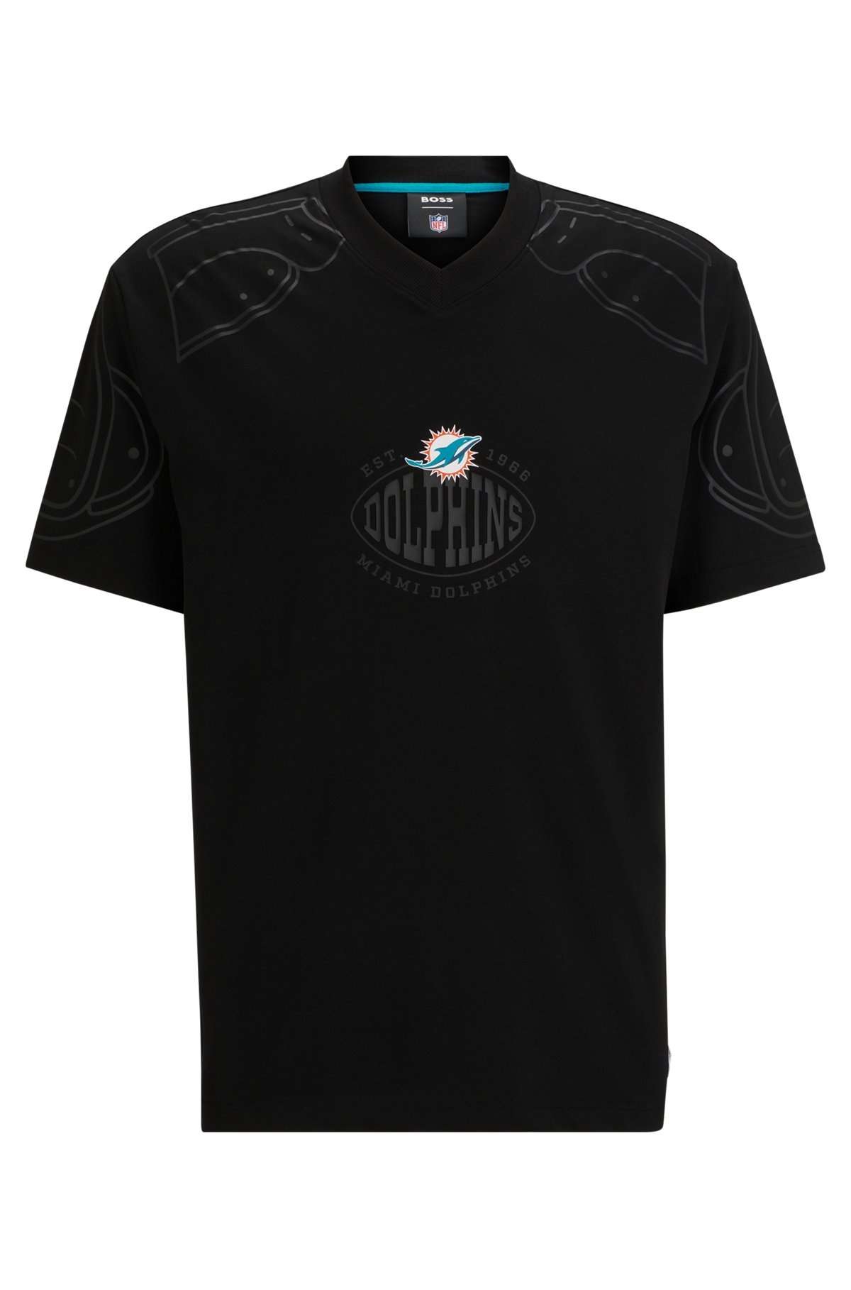 T-shirt Oversized Fit BOSS x NFL avec logo du partenariat, Dolphins