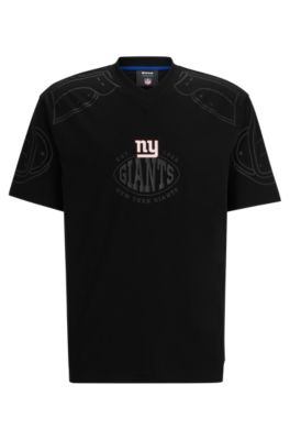 Shop Hugo Boss Boss X Nfl Oversize-fit T-shirt With Collaborative Branding In Giants