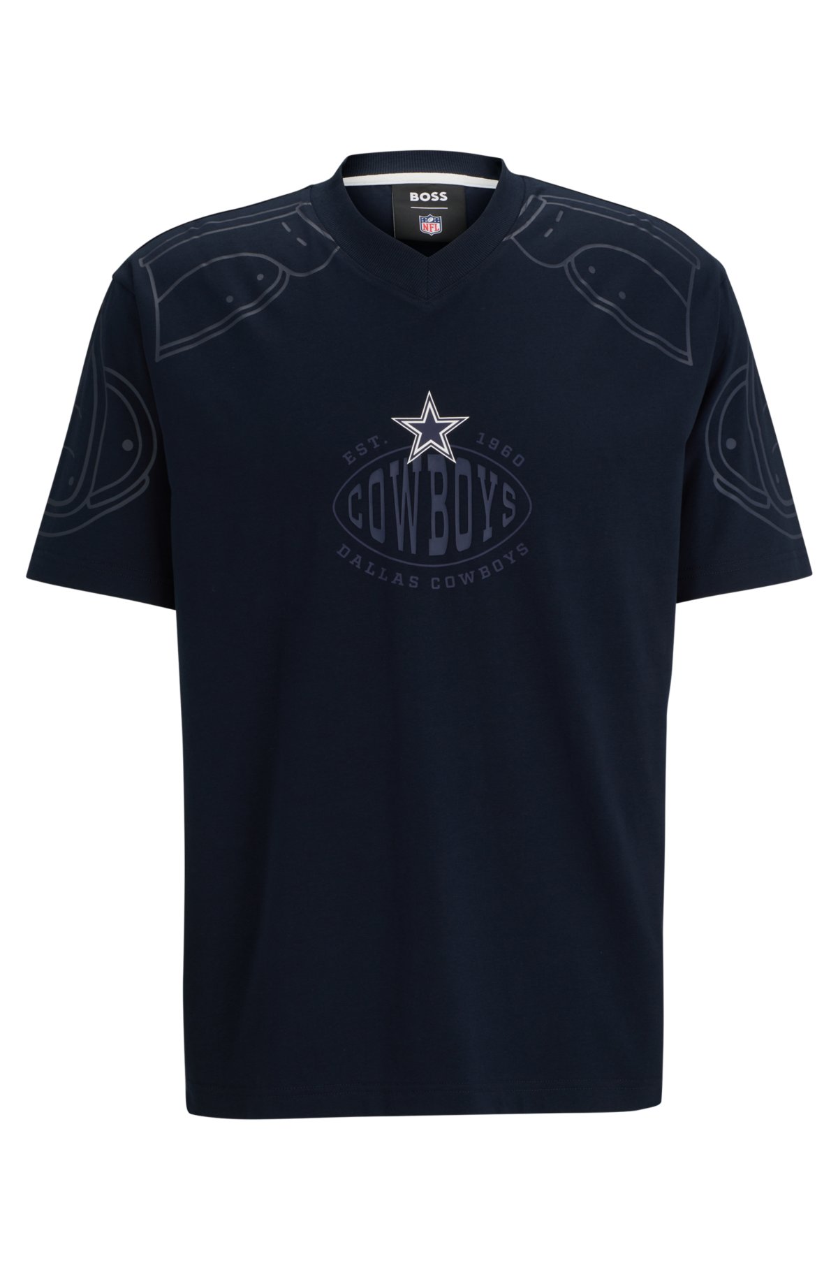 BOSS x NFL oversize-fit T-shirt with collaborative branding, Cowboys