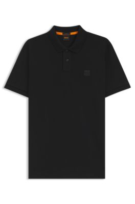 Tシャツ・カットソー BOSS Logo Patch Cotton T-Shirt Black BOSS - Cotton-jersey T-shirt with logo patch - Black