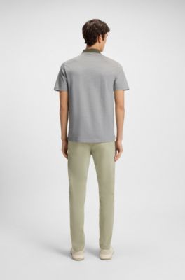 Polo en piqu&eacute; de coton avec logo imprim&eacute;, Chaux
