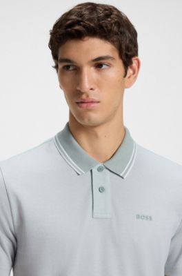 Polo de piqu&eacute; de algod&oacute;n con logo estampado, Cal