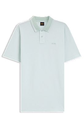 Logo-print polo shirt in cotton piqué