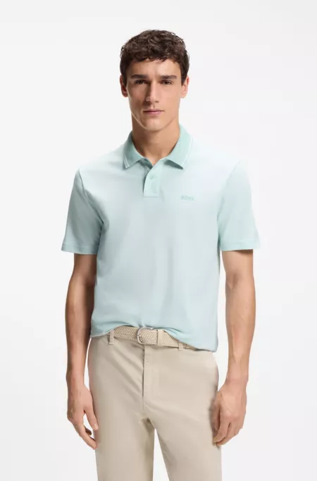 Logo-print polo shirt in cotton piqué