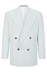 Relaxed-fit gender-neutral jacket in cotton twill, Light Blue