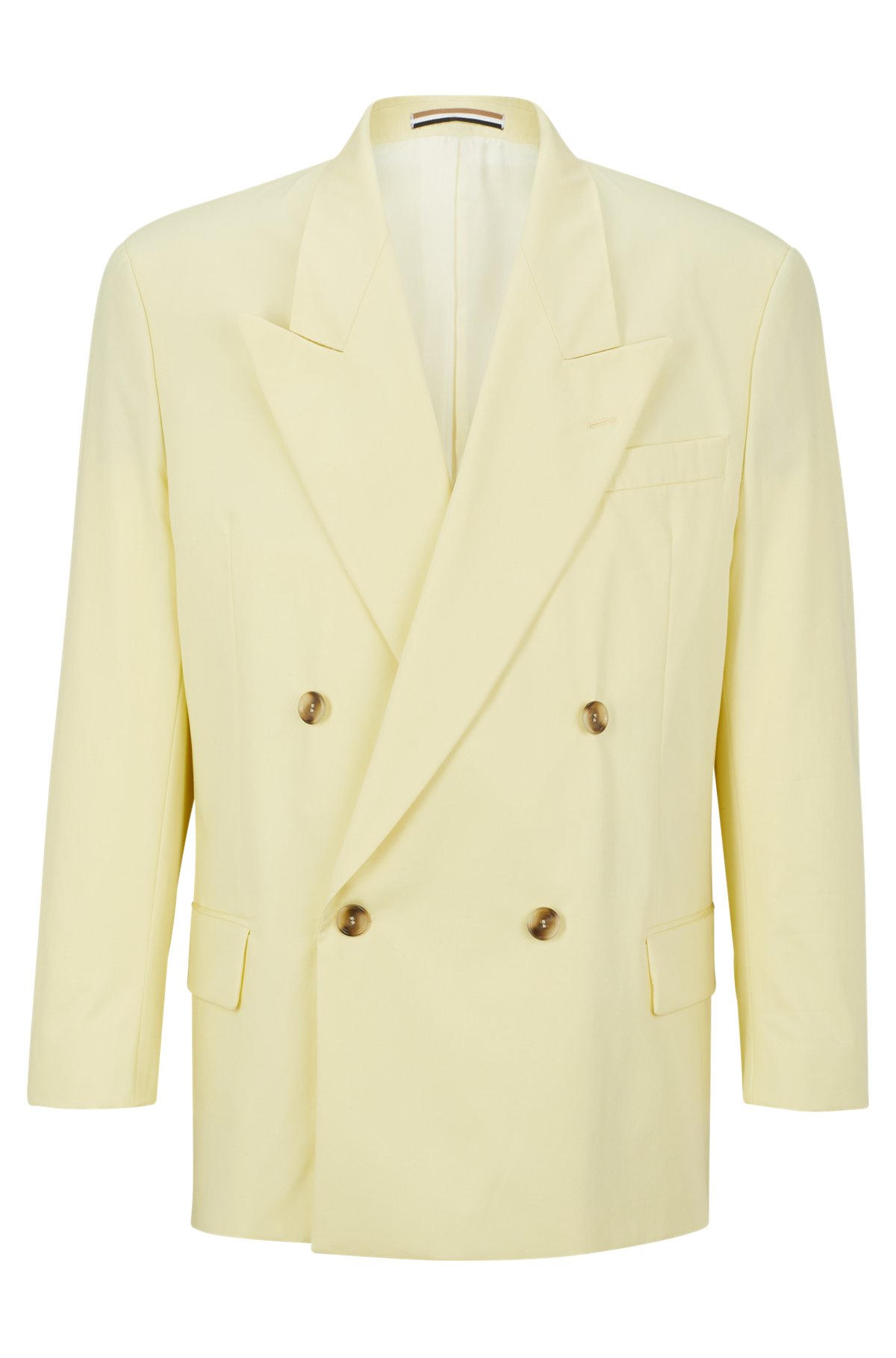 Relaxed-fit gender-neutral jacket in cotton twill, Light Yellow
