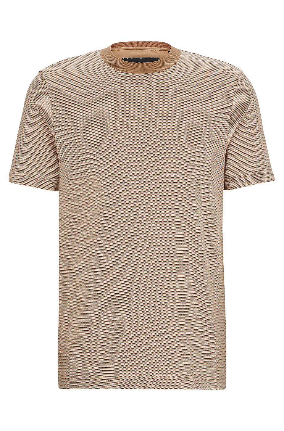 BOSS - Bubble-structure T-shirt in cotton and cashmere