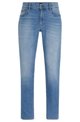 Hugo Boss Slim-fit Jeans In Blue Super-soft Stretch Denim