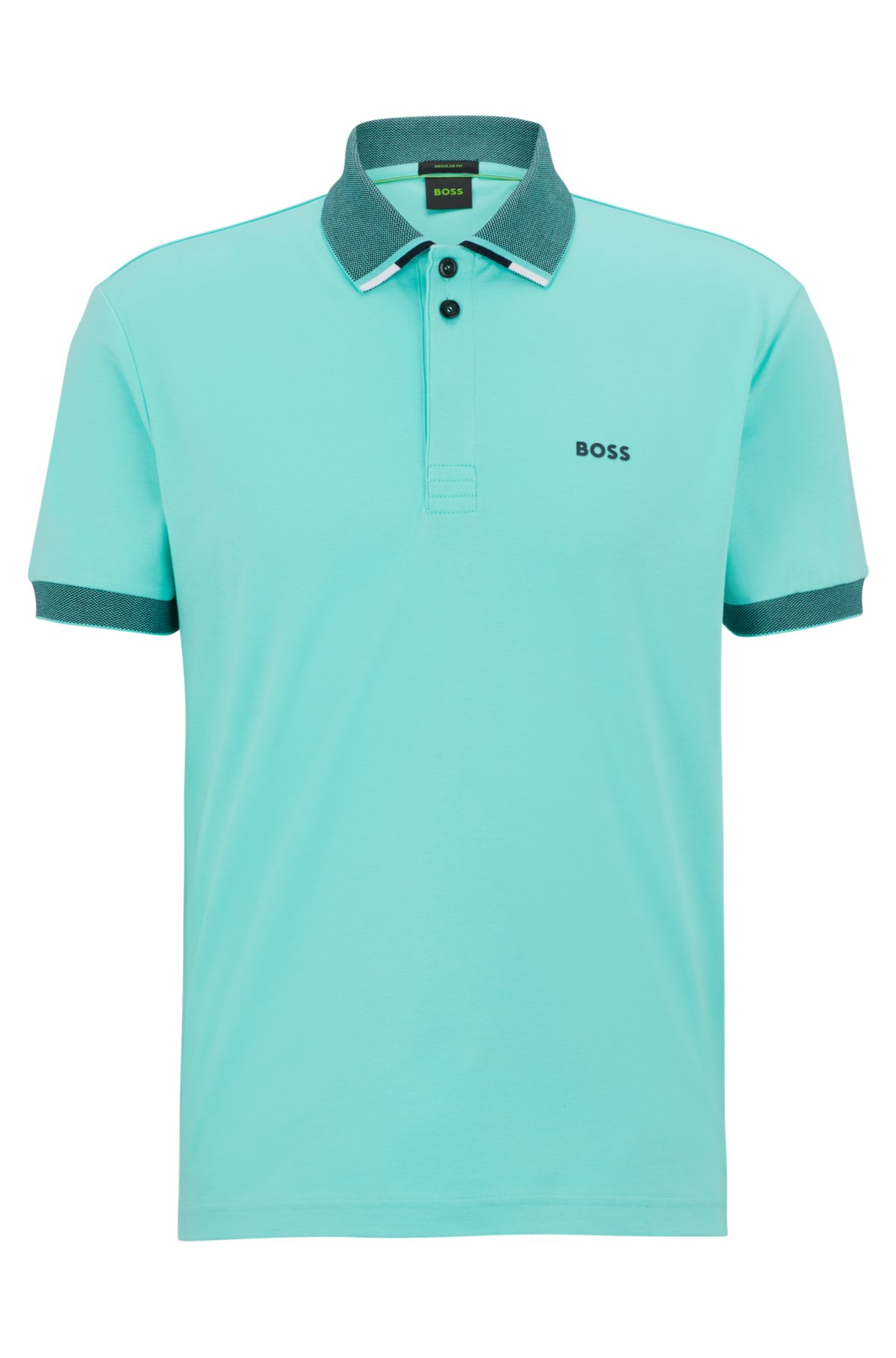 Fange Ødelægge Moden BOSS - Interlock-cotton polo shirt with structured collar and logo