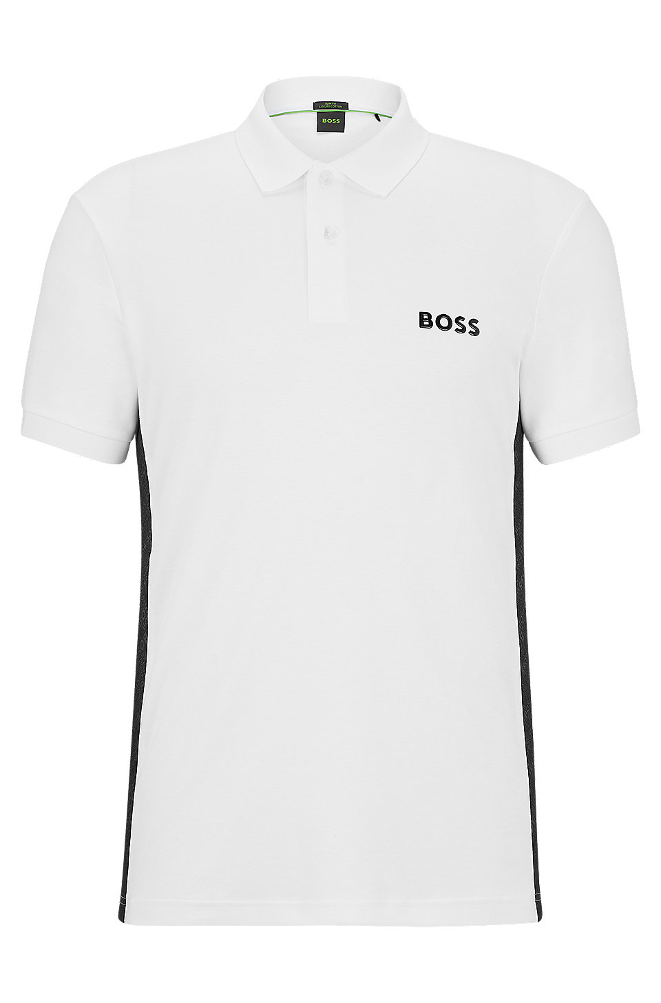 BOSS - Interlock-cotton slim-fit polo shirt with logo tape