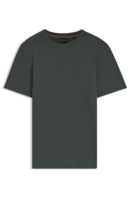 Cotton-jersey T-shirt with logo detail, Light Green