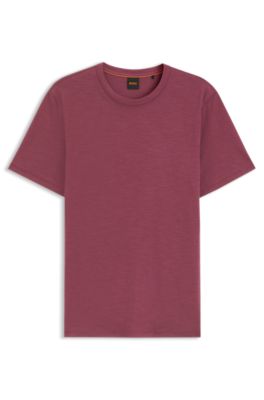 Cotton jersey T-shirt with logo detail, Red
