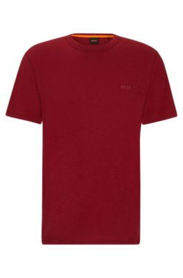 BOSS - Slub-cotton T-shirt with logo detail