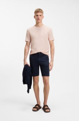 Camiseta de punto de algod&oacute;n con detalle de logo, Rosa claro