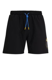 BOSS x NFL quick-dry swim shorts with collaborative branding, Rams