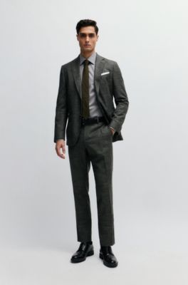 BOSS - Slim-fit shirt in printed twill