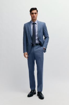BOSS - Slim-fit shirt in printed twill