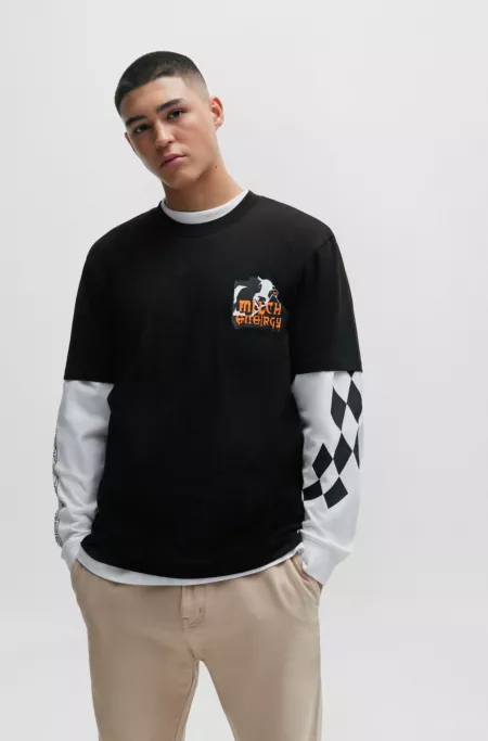 Relaxed-fit T-shirt in with seasonal artwork