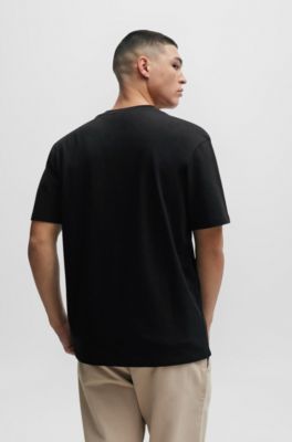 Relaxed-fit T-shirt in with seasonal artwork, Black