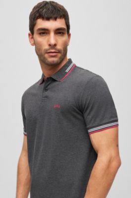 BOSS Slimfit polo shirt in stretch piqué