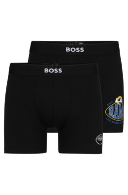 Hugo Boss Boss X Nfl Two-pack Of Boxer Briefs With Collaborative Branding In Rams