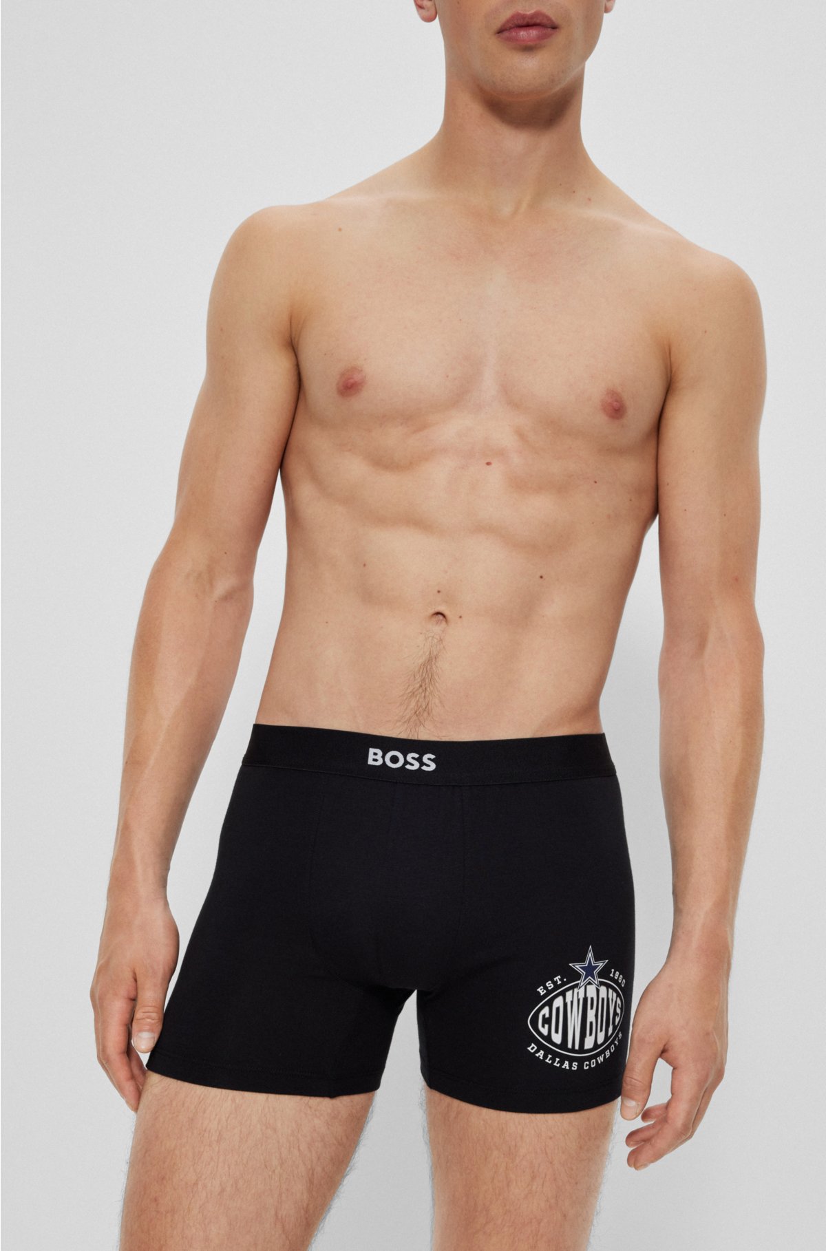 BOSS x NFL two-pack of boxer briefs with collaborative branding, Cowboys