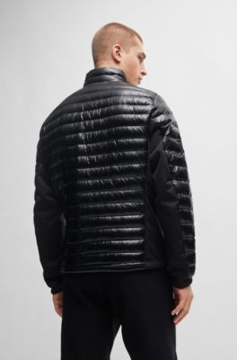 Lightweight water-repellent jacket with down filling, Black