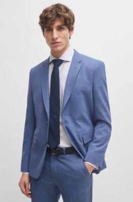 Camisa slim fit de algod&oacute;n el&aacute;stico Oxford estampado, Blanco