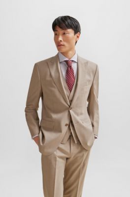 Chemise Slim Fit en coton Oxford stretch imprim&eacute;, Rouge sombre