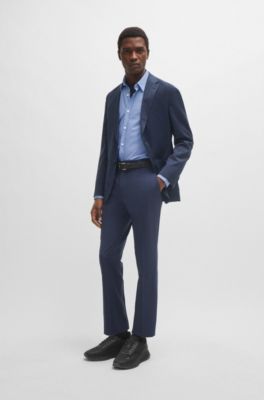 BOSS - Regular-fit shirt in printed performance-stretch fabric
