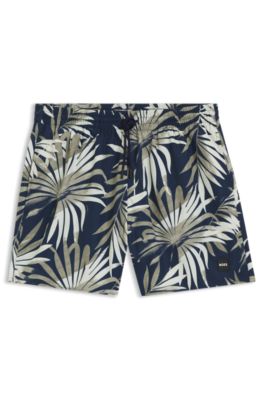 Short de bain avec imprim&eacute; int&eacute;gral, Kaki