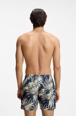 Short de bain avec imprim&eacute; int&eacute;gral, Kaki