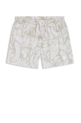 Swim trunks with allover print, Light Beige