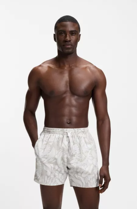 Swim trunks with allover print