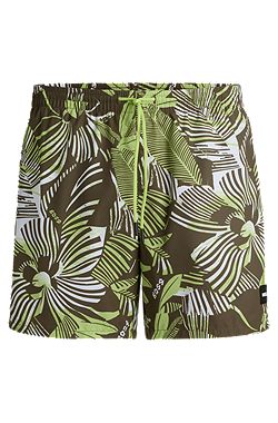 Fully lined swim shorts with seasonal print
