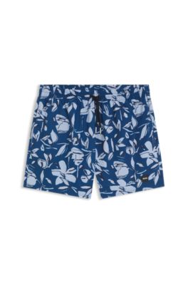 Ba&ntilde;ador tipo shorts estampado, Azul oscuro