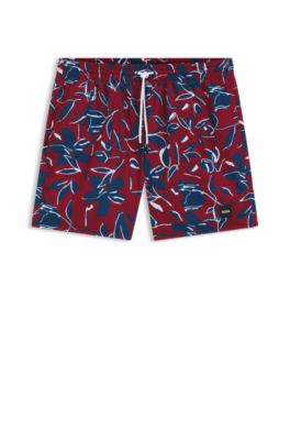 Ba&ntilde;ador con estampado integral, Rojo