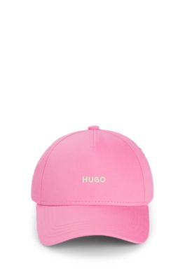 Cotton-twill cap with embroidered logo, light pink